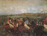 Edgar Degas The Gentlemen's Race Before the Start (mk09) oil painting on canvas